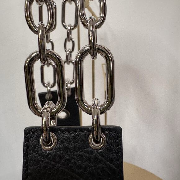 ACNE STUDIOS Musubi Leather Black Shoulder Bag New Chain Link Hardware NEW - Picture 6 of 9